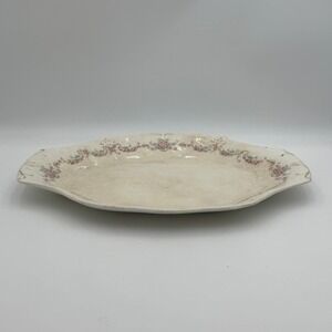 Ridgways Rhodesia Royal Semi Porcelain Platter Antique Floral Scalloped England